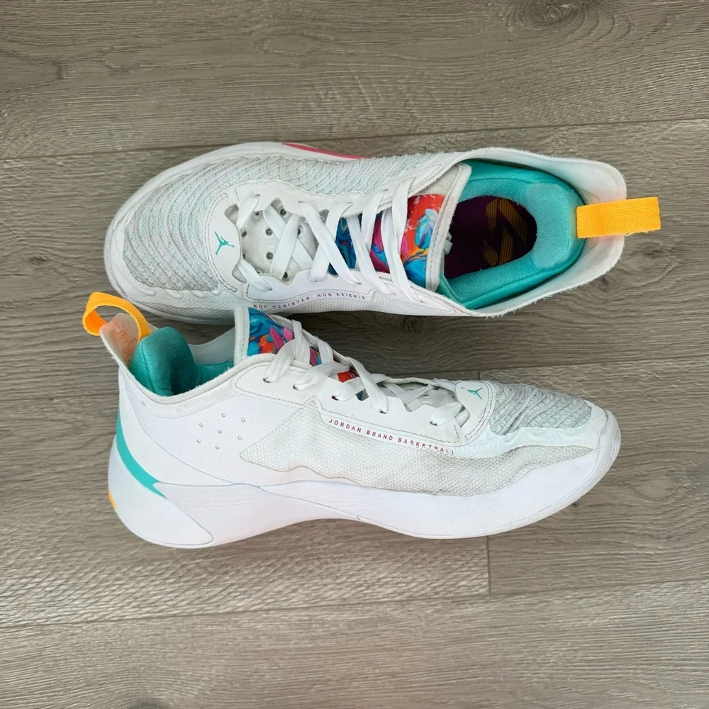 Jordan Luka 1 Imaginarium Basketball Shoes White Fire Pink Size 8.5